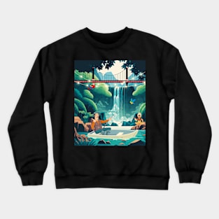 Extreme fishing in the jungle Crewneck Sweatshirt